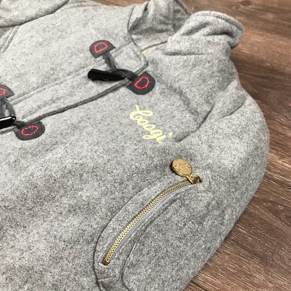 Coogi Womens Carpet Logo Rainbow Pride Full Zip Gray Wool Varsity Bomber Jacket - Picture 5 of 9